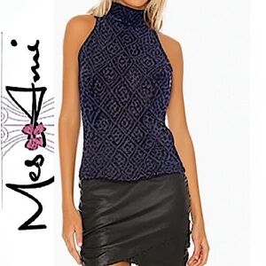 MesAmi. EUC.Breathtaking sleeveless top.Stunning hand beaded with silk lining.M